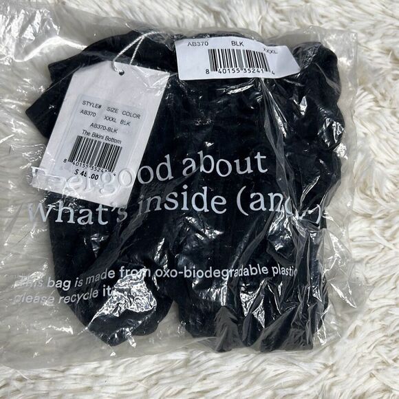 Faherty x Andie The Bikini Bottom in Black NWT XXXL Plus Size - Picture 3 of 7